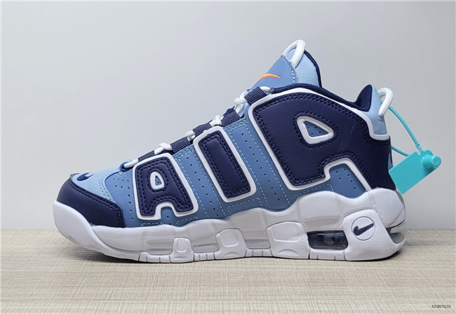 Youth Running Weapon Air More Uptempo Blue/Navy Shoes 005